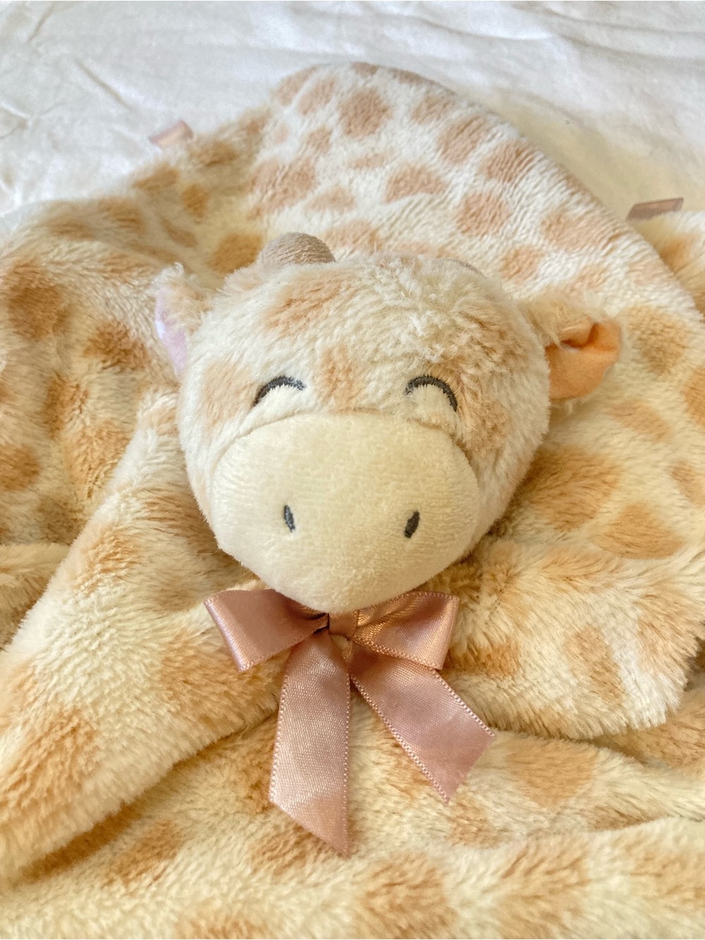 K Luxe Baby Giraffe Lovey Security Blanket Plush Kelly Toy Kellybaby Rattle